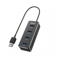 忆捷uh30 3.0金属 4口usb hub 集线器  1.2米线长1个3.0+3个2.0