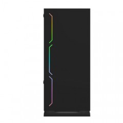 玩嘉 罗宾I黑色新款RGB灯条大侧透玻璃ATX电脑机箱