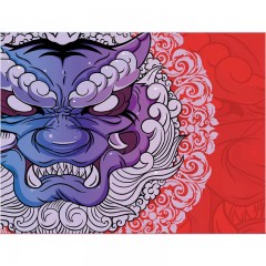 方垫450*400*4密锁边鼠标垫 图案随机