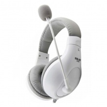 Salar/声籁 A566头戴式耳麦电竞游戏耳麦带麦话筒重低音  适用于电子教学黑色.白色
