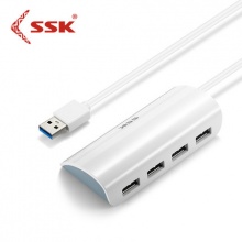 SSK飚王SHU808 usb3.0分线器一拖四口集线器多功能扩展HUB带供电