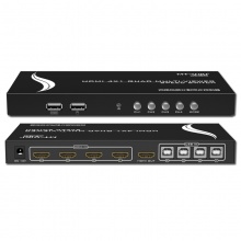 迈拓MT-SW041-B  4路口HDMI视频分割器键盘鼠标不带同步功能dnf搬砖