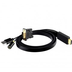 晶华【HDMI转VGA】转接线 直连线（2米）