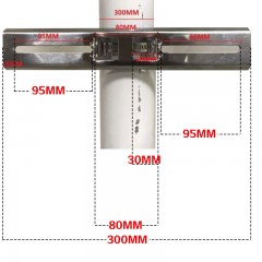 型号:加强支架30规格:55*300包装数量:100只/件 监控防水箱抱箍电线杆不锈钢配电箱支架