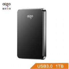 爱国者（aigo）HD809 移动硬盘 USB3.0 高速稳定传输 简约睿智 商务便携硬盘 HD809商务黑1TB
