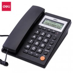得力（deli)785黑色电话机座机 固定电话 办公家用 免提通话 可接分机