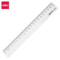 【得力20cm塑料直尺6220】得力(deli)20cm办公通用直尺 测量绘图尺子 办公用品格尺