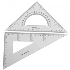 得力6425 三角尺25cm三角尺绘图设计套尺
