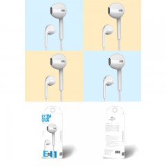 蓝雨-E11S平耳式 线控耳机手机耳机3.5MM接口