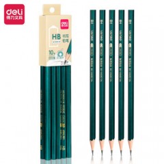 得力(deli) 六角绿杆2B铅笔(10支)58104  书写铅笔学生铅笔多种笔杆素描绘图铅笔